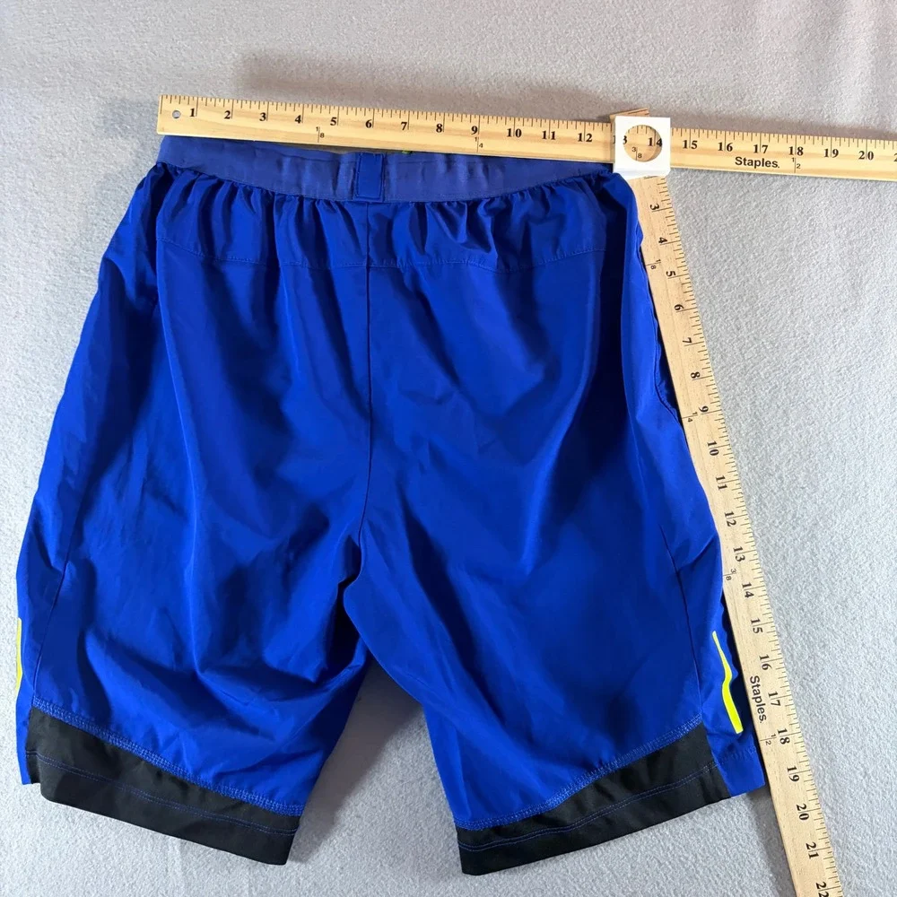 Russell Athletic Mens Blue Active Performance Shorts Size S 28-30 Zip Pockets